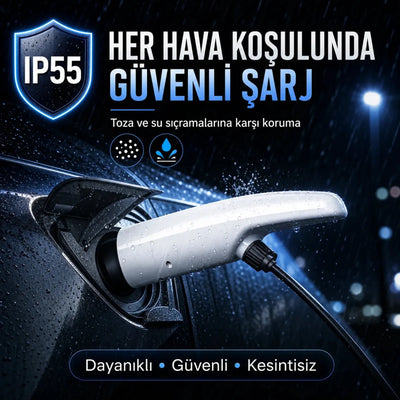 3.5kW Taşınabilir Led Elektrikli Araç Şarj Cihazı - Bi Elma