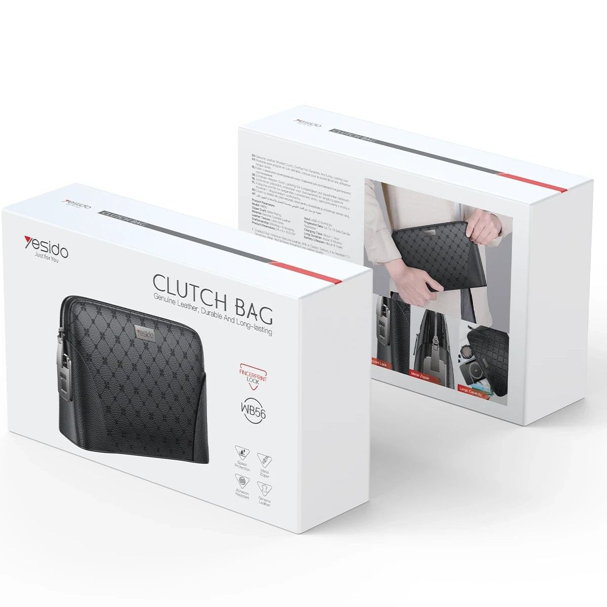 Yesido WB56 Parmak İzi Kilitli Deri El Çantası - Bi Elma