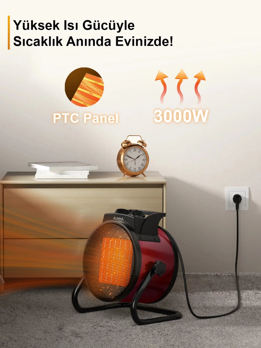 Auhma AT1H 3000W PTC Elektrikli Isıtıcı - Bi Elma