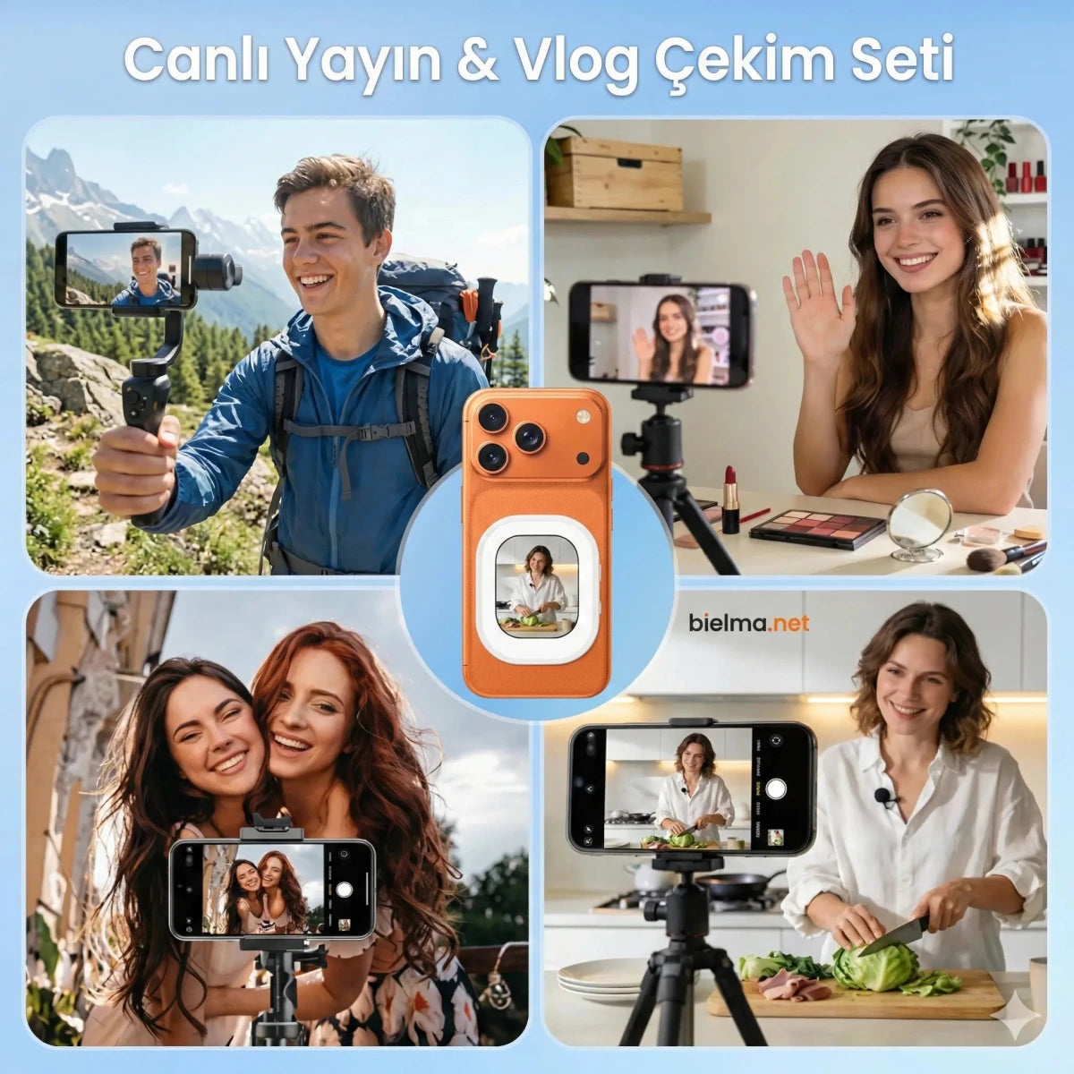 Kablosuz Vlog Selfie Ekranı - Görüntü Aktarıcı - Bi Elma