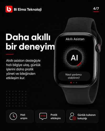 Watch 26 Pro Max Akıllı Saat - AMOLED, IP68 Suya Dayanıklı - Bi Elma