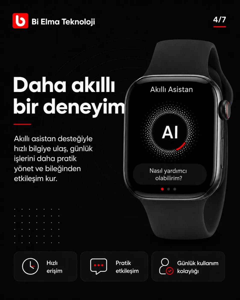 Watch 26 Pro Max Akıllı Saat - AMOLED, IP68 Suya Dayanıklı - Bi Elma