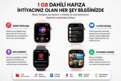 Watch 26 Mini Akıllı Saat - AMOLED, IP68 Suya Dayanıklı - Bi Elma