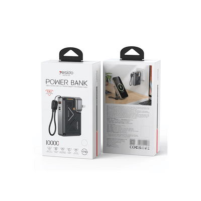 10.000 mAh MagSafe Powerbank – Katlanır Fişli, 22.5W PD, 15W Kablosuz Şarj, Standlı (5'i 1 Arada) - Bi Elma
