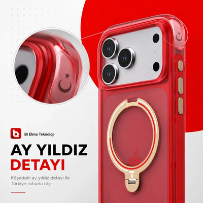 TORRAS iPhone 17 Pro Max OStand Q3 Air World Cup Türkiye MagSafe Standlı Kılıf - Bi Elma