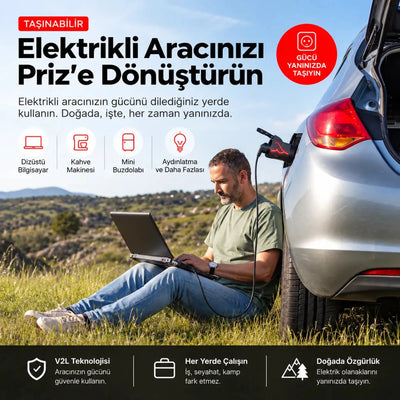 HelloTech V2L Type 2 Elektrikli Araç Güç Çıkış Adaptörü –Togg, Hyundai, Kia ve KGM - Bi Elma
