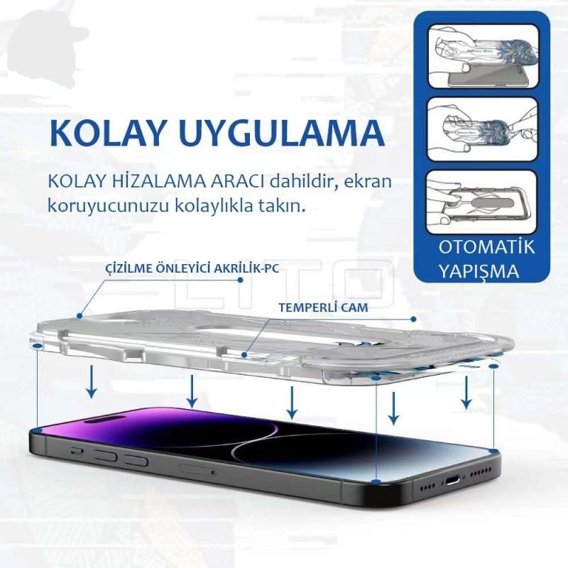 iPhone Magsafe Kılıf ve Ekran Koruyucu 2'li Koruma Paketi - Bi Elma