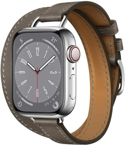 Deri Double Tour Akıllı Saat Kordonu - Bi Elma