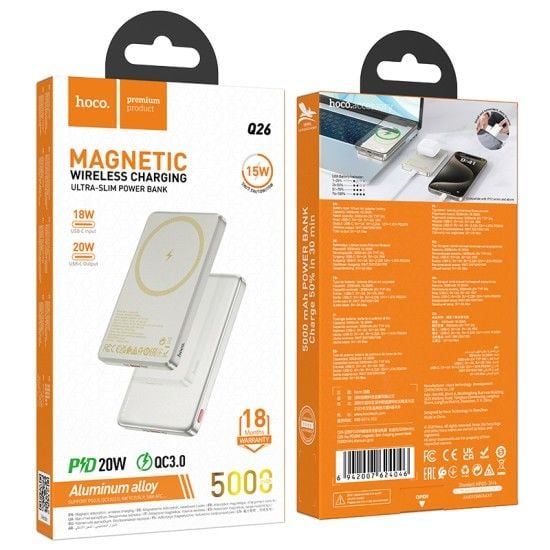 Hoco Magsafe Slim Powerbank Hızlı Şarj 5000mah Pd Type - C 20w - Bi Elma