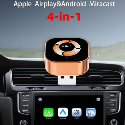4in1 CarPlay & Android Auto Wireless Adaptör Ekran Yansıtma - Bi Elma