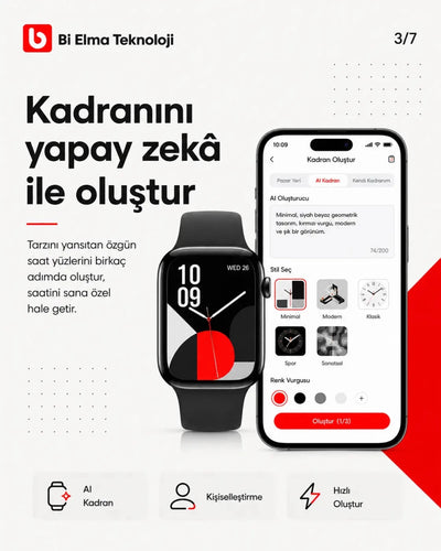 Watch 26 Pro Max Akıllı Saat - AMOLED, IP68 Suya Dayanıklı - Bi Elma