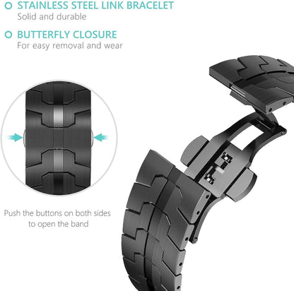 Stanless Premium Ultra V - For Çelik Akıllı Saat Kordon 45mm - Bi Elma