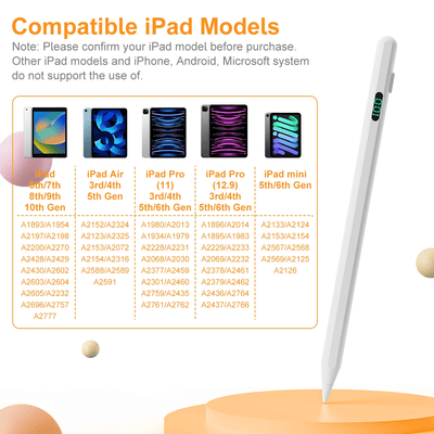 Dijital Göstergeli Kapasitif Stylus iPad Tablet Dokunmatik Kalem - Bi Elma