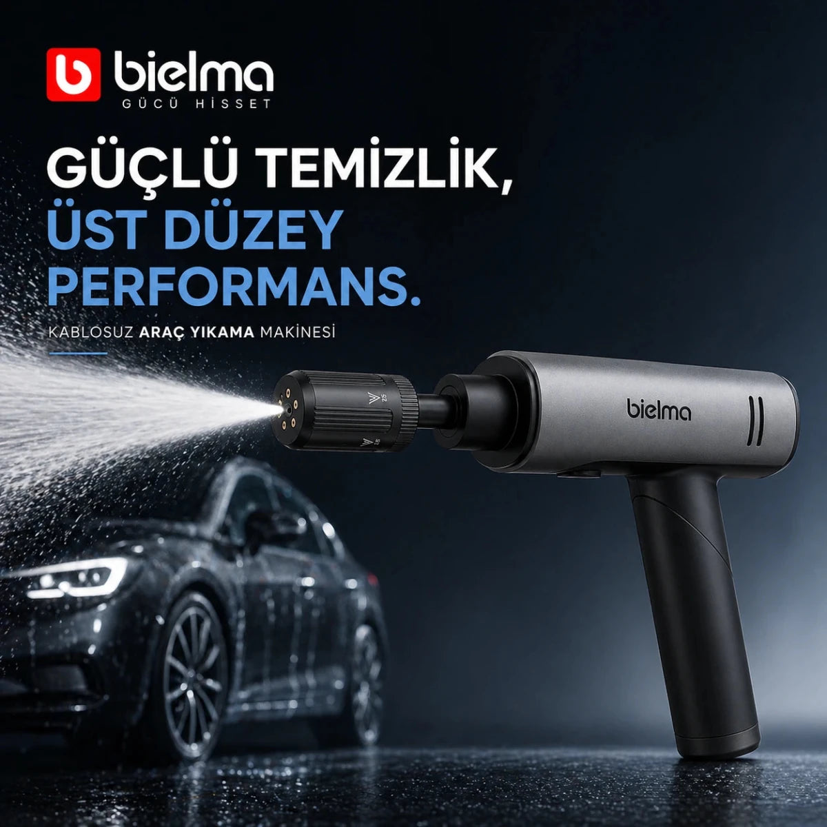 Kablosuz Basınçlı Araç Yıkama Makinesi 203 PSI - 180W - Bi Elma