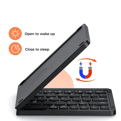 Kablosuz Katlanabilir Şarjlı Taşınabilir Mini Bluetooth Klavye - Bi Elma
