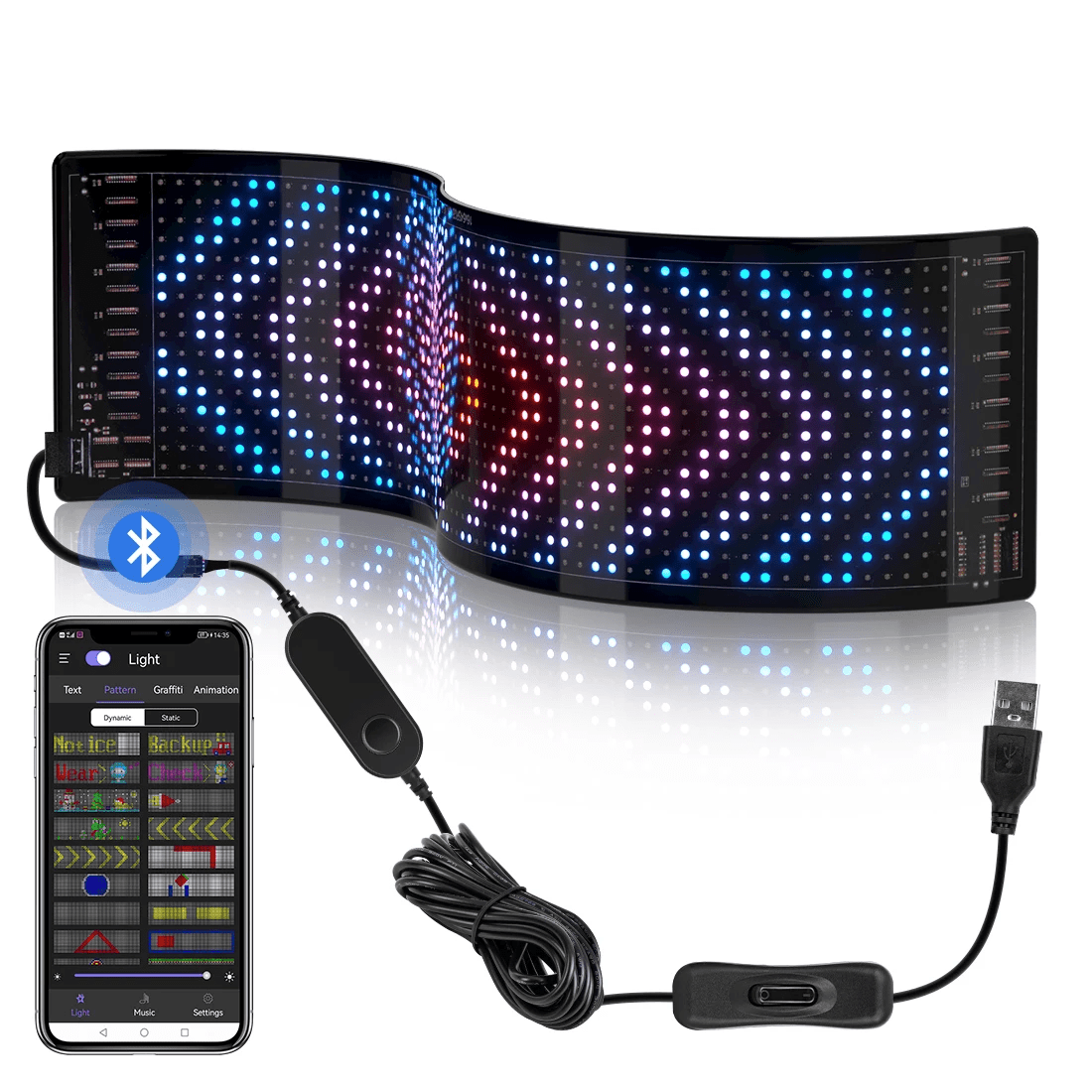 Kişiselleştirilebilir Araç Car Led Ekran 60cm - Bi Elma