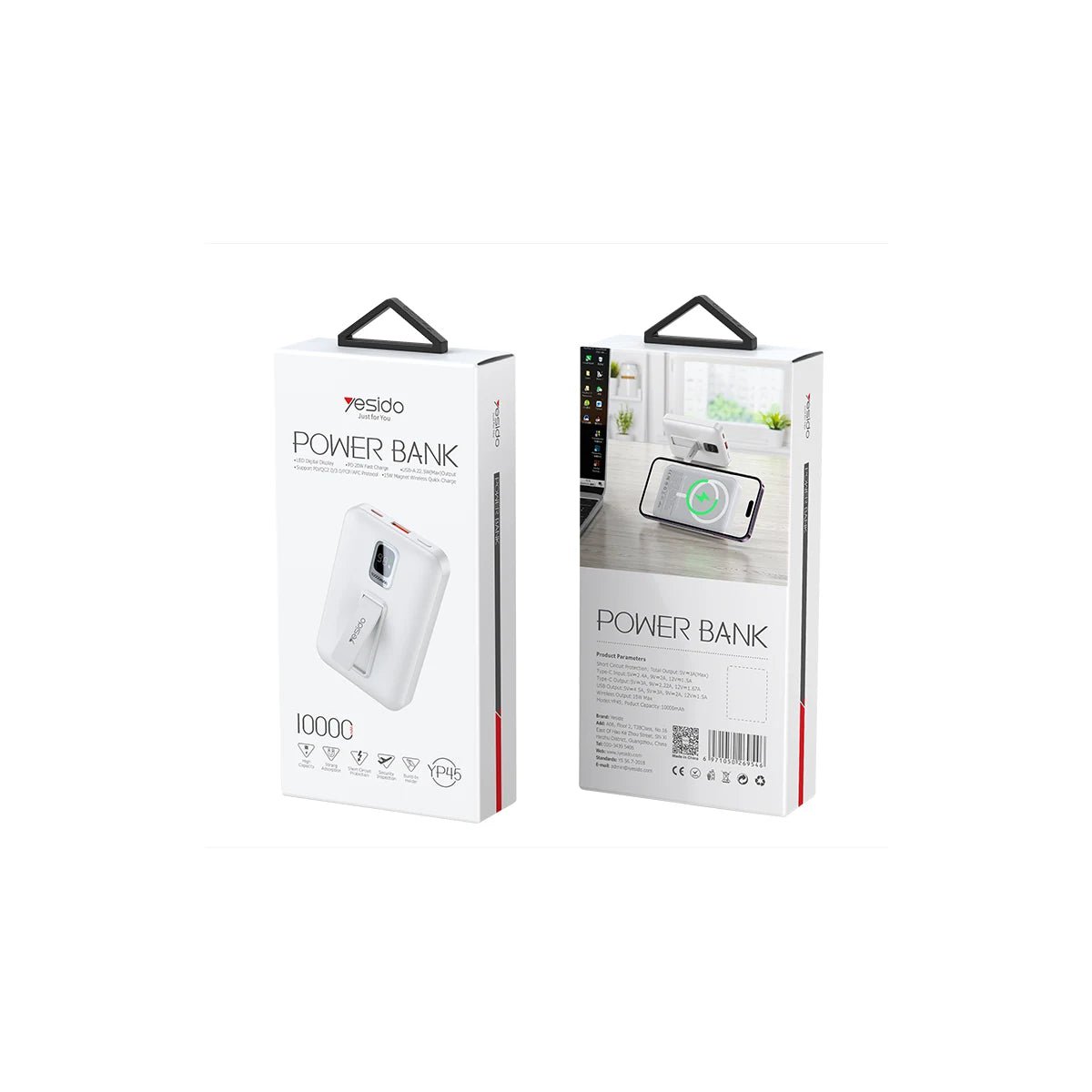 Yesido 10000mAh Manyetik Kablosuz Powerbank - Bi Elma
