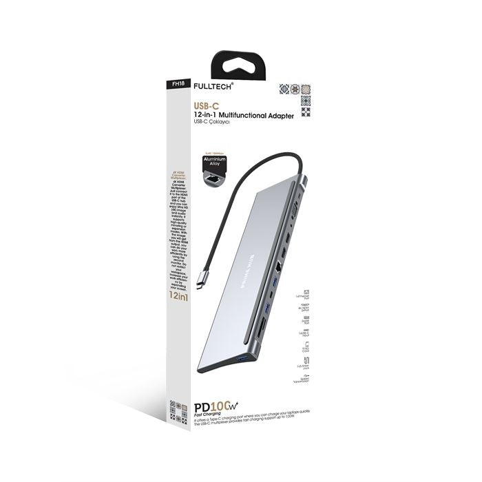 12’si 1 Arada USB - C Çoklayıcı | HDMI, PD, Ethernet - Bi Elma