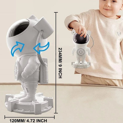 Astronot Projektör Gece Masa Lambası Galaxy Gökyüzü Star Projeksiyon Kumandalı - Bi Elma