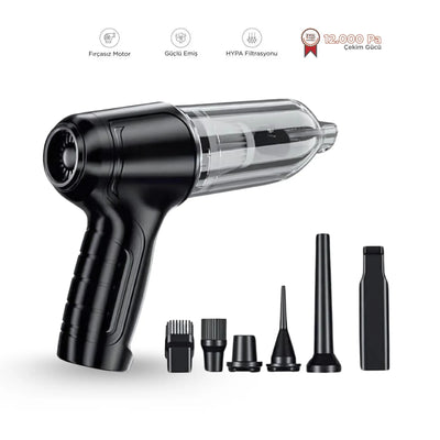 Mini Çok Fonksiyonlu Şarjlı Araç ve Ev Süpürgesi - Bi Elma