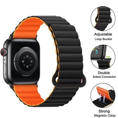 Çift Taraflı Mıknatıslı Akıllı Saat Kordonu - Bi Elma
apple watch 44mm mıknatıslı silikon kordon