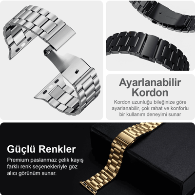 Stanless Premium Çelik Akıllı Saat Kordonu - Bi Elma