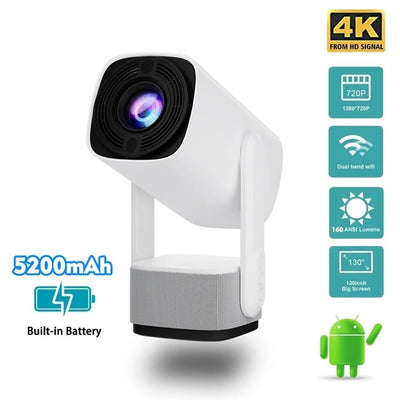 Powerbankli Taşınabilir Android 4K Projeksiyon Cihazı - Bi Elma