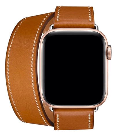 Deri Double Tour Akıllı Saat Kordonu - Bi Elma