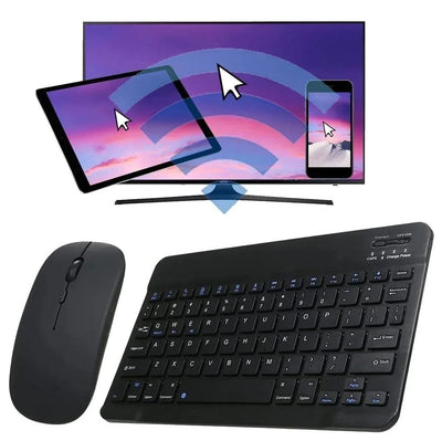 Universal Kablosuz Şarjlı Klavye ve Mouse Seti - Bi Elma