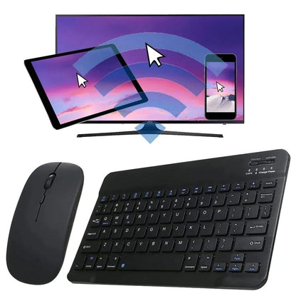 Universal Kablosuz Şarjlı Klavye ve Mouse Seti - Bi Elma