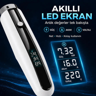 3.5kW Taşınabilir Led Elektrikli Araç Şarj Cihazı - Bi Elma