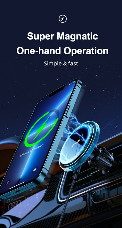 JOYROOM Manyetik Kablosuz Araç Şarj Standı (Coolling Fall) - Bi Elma