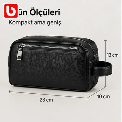 Akıllı Parmak İzi Kilitli Deri El Çantası - Bi Elma