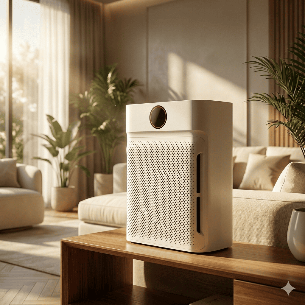 Akıllı Hava Temizleme Cihazı HEPA Karbon Filtre Duman - Hayvan - Polen - Toz - Bi Elma