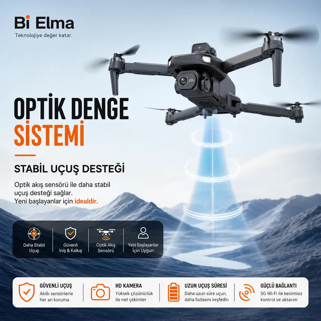 W9 Max Drone – Çift Batarya, Çift Kamera, GPS Takip, Fırçasız Motor, Engel Algılama, Ekranlı Kumanda