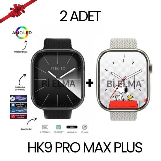 2 ADET HK9 PRO PLUS 45mm Akıllı Saat